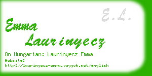 emma laurinyecz business card